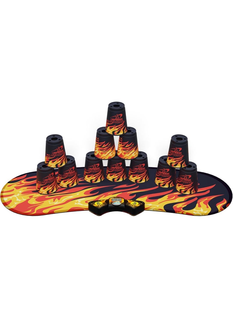 Speedstacks Speed Stacks G5 Stack Mat For Puzzle and Cup Stacks Black Flame - Image 2